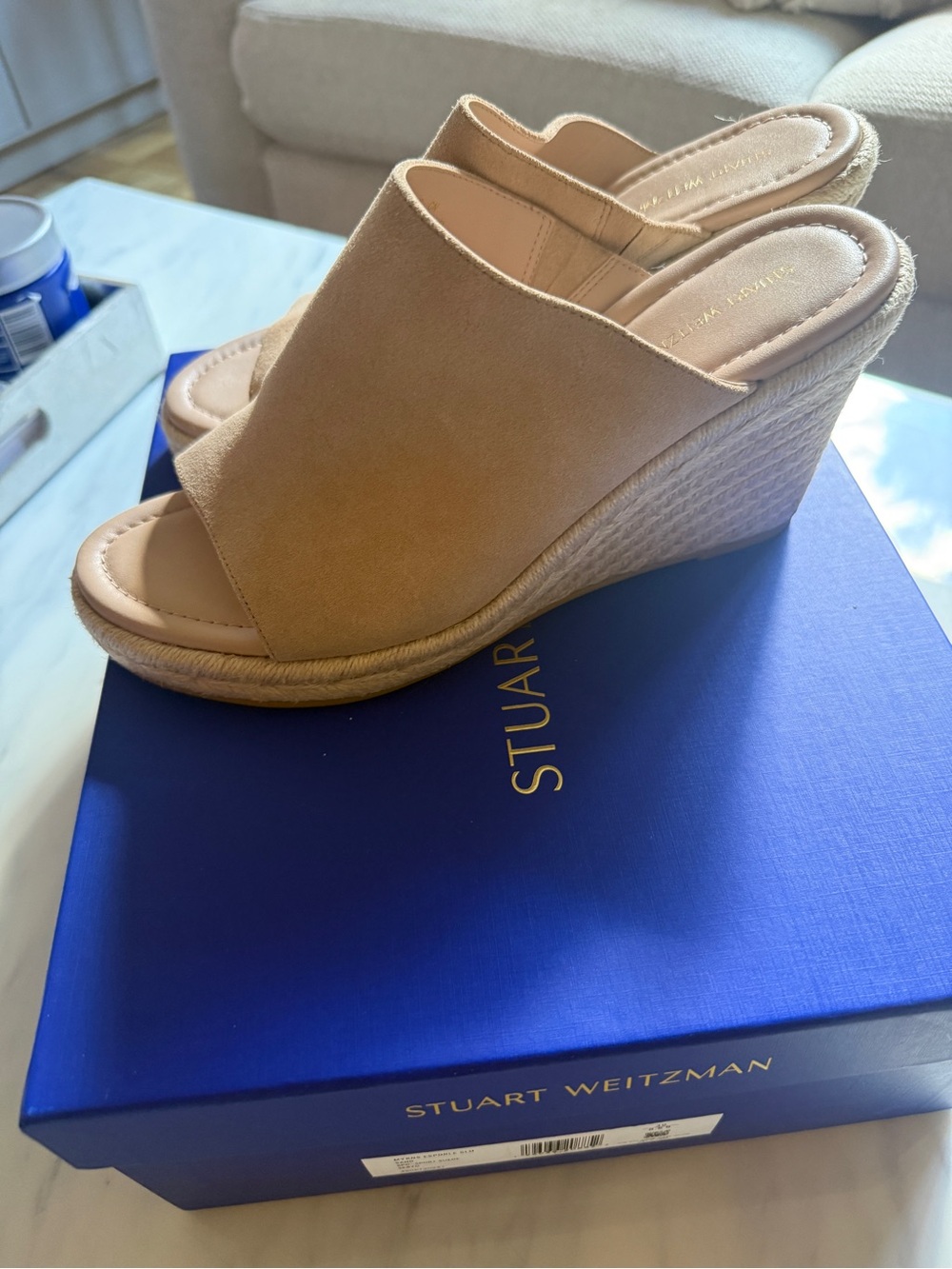 Stuart Weitzman Mykonos Espadrille Sandals, Size 8.5 Platform Slides - NIB